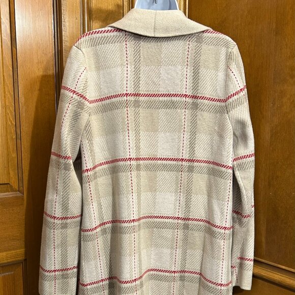 LANDS' END Women's Lofty Coatigan - Birdseye Jacquard - Worn Once - Picture 3 of 12